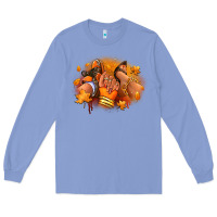 Colony Blue Fall sneaker and heel afro woman Long Sleeve Tee - RanaPortraitStore