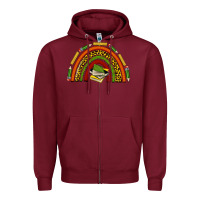 Burgundy black history teacher rainbow Zipper Hoodie - texasbilliewilder