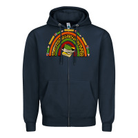 Navy black history teacher rainbow Zipper Hoodie - texasbilliewilder
