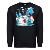 Black Winter Nurse life Premium Sweatshirt - AdoDesignShop