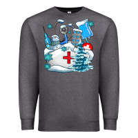 Charcoal Heather Winter Nurse life Premium Sweatshirt - AdoDesignShop
