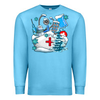 Ocean Blue Winter Nurse life Premium Sweatshirt - AdoDesignShop