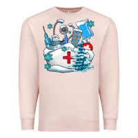 Pale Pink Winter Nurse life Premium Sweatshirt - AdoDesignShop