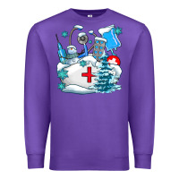 Purple Winter Nurse life Premium Sweatshirt - AdoDesignShop