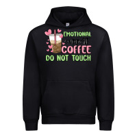 Black emotional support coffee do not touch Urban Hoodie - MaliasSmallBusiness