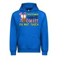Cobalt emotional support coffee do not touch Urban Hoodie - MaliasSmallBusiness