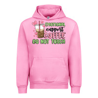 Fuchsia Pink emotional support coffee do not touch Urban Hoodie - MaliasSmallBusiness