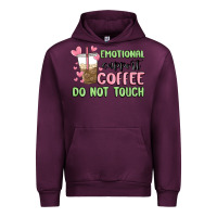 Mauve Wine emotional support coffee do not touch Urban Hoodie - MaliasSmallBusiness