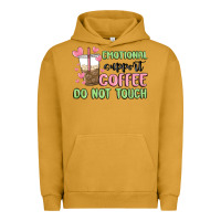Pigment Peanut Butter emotional support coffee do not touch Urban Hoodie - MaliasSmallBusiness