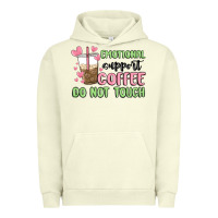 Pigment Pistachio emotional support coffee do not touch Urban Hoodie - MaliasSmallBusiness