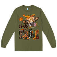 Army Green Hay Fall heifer Long Sleeve Tee - RanaPortraitStore