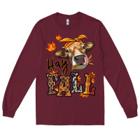 Burgundy Hay Fall heifer Long Sleeve Tee - RanaPortraitStore
