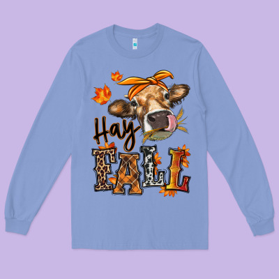 Long Sleeve Tee Hay Fall heifer