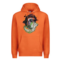Carrot Magical cats ghost with moon Halloween Premium Hoodie - NancyCooperArtShop