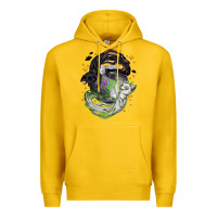 Lemon Magical cats ghost with moon Halloween Premium Hoodie - NancyCooperArtShop
