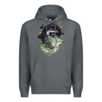 Rock Magical cats ghost with moon Halloween Premium Hoodie - NancyCooperArtShop