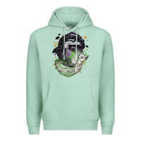 Seafoam Magical cats ghost with moon Halloween Premium Hoodie - NancyCooperArtShop