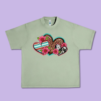 Easter Spring Western Hearts Urban Heavy Tee Designed By Artiststas