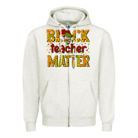Oatmeal Heather black teacher matter Zipper Hoodie - texasbilliewilder