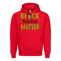 Red black teacher matter Zipper Hoodie - texasbilliewilder