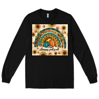 Black Happy Fall y'all Long Sleeve Tee - RanaPortraitStore