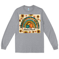 Heather Grey Happy Fall y'all Long Sleeve Tee - RanaPortraitStore
