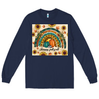 Navy Happy Fall y'all Long Sleeve Tee - RanaPortraitStore