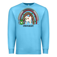 Ocean Blue Christmas dental life rainbow Premium Sweatshirt - JahusDesignShop