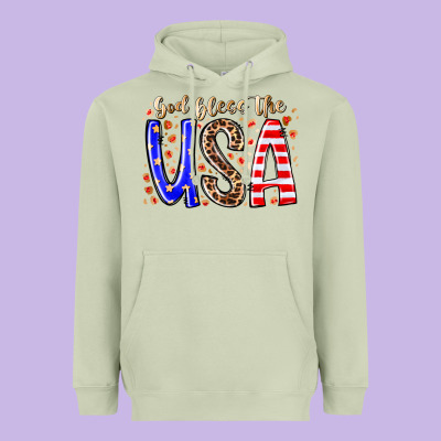 God Bless The Usa Heavyweight Hoodie Designed By Racoondesign
