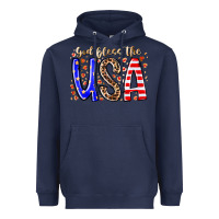 Navy god bless the usa Heavyweight Hoodie - RacoonDesign