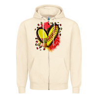 Sandshell fruits and softball heart Zipper Hoodie - Zillion Design Studio