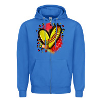 True Royal fruits and softball heart Zipper Hoodie - Zillion Design Studio