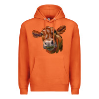 Carrot red angus face Premium Hoodie - LillyAllenDesigns