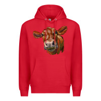 Red red angus face Premium Hoodie - LillyAllenDesigns