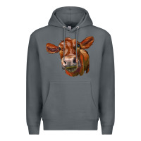 Rock red angus face Premium Hoodie - LillyAllenDesigns