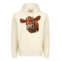 Sandshell red angus face Premium Hoodie - LillyAllenDesigns