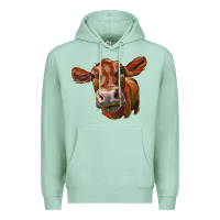 Seafoam red angus face Premium Hoodie - LillyAllenDesigns