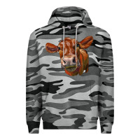 Slate Camo red angus face Premium Hoodie - LillyAllenDesigns