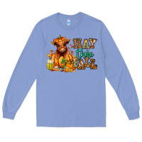 Colony Blue Hay there Fall pumpkin heifer Long Sleeve Tee - RanaPortraitStore