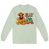 Matcha Hay there Fall pumpkin heifer Long Sleeve Tee - RanaPortraitStore