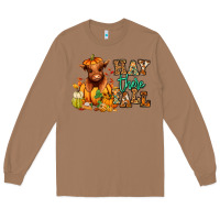 Toasted Coconut Hay there Fall pumpkin heifer Long Sleeve Tee - RanaPortraitStore