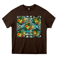 Chocolate Brown summer fruits Heavy Core Tee - CowhideDigitalArt