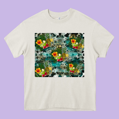 Summer Fruits Heavy Core Tee Designed By Cowhidedigitalart