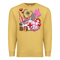 Antique Gold nurse  valentines day love Premium Sweatshirt - AdoDesignShop