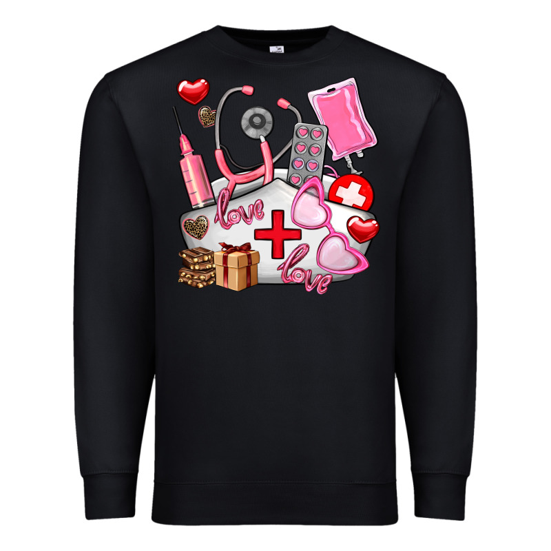 Nurse  Valentines Day Love Premium Sweatshirt by AdoDesignShop | Teevron
