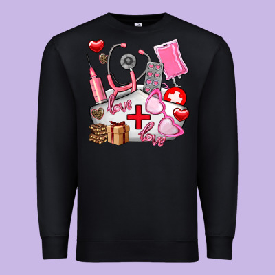 Nurse  Valentines Day Love Premium Sweatshirt Designed By Adodesignshop