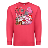 Cardinal nurse  valentines day love Premium Sweatshirt - AdoDesignShop