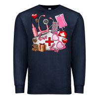 Navy nurse  valentines day love Premium Sweatshirt - AdoDesignShop