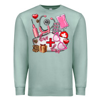 Seafoam nurse  valentines day love Premium Sweatshirt - AdoDesignShop