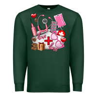 Sports Green nurse  valentines day love Premium Sweatshirt - AdoDesignShop
